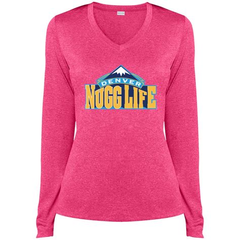 Nugg Life Sport-Tek Ladies' LS Heather Dri-Fit V-Neck T-Shirt - Alpha ...