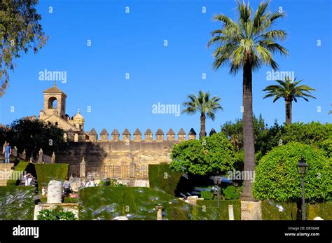 Gardens of the Alcazar de los Reyes Cristianos (Alcazar of the Christian Monarchs), Cordoba ...