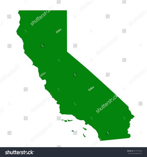 California Map Vector Illustration Stock Vector (Royalty Free) 677753740