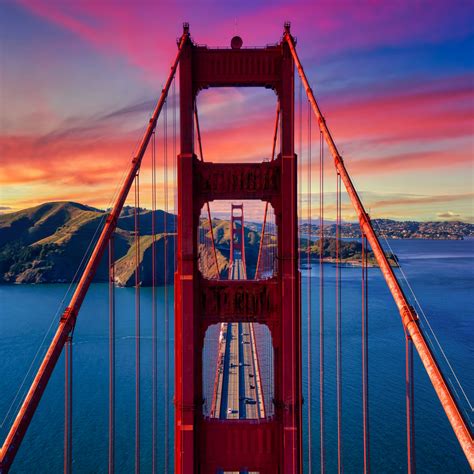 Golden Gate Bridge Wallpaper 4K, Aesthetic, California, USA