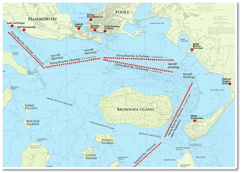 PFBC Map - Poole Harbour Flying Boat & Seaplane Runways | Flying boat ...