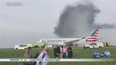 Plane catches fire at Chicago airport; 20 injured - ABC7 Los Angeles