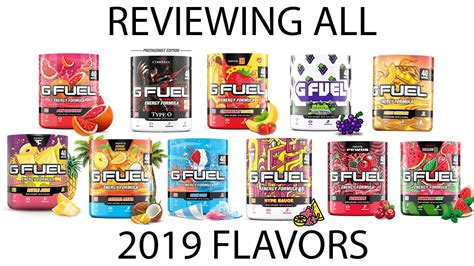 Reviewing all of the GFUEL Flavors of 2019! - YouTube