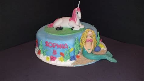 Unicorn Mermaid Cake - Two Cakes In One - CakeCentral.com