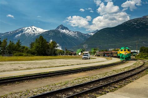 Historic Train in the City of Skagway in Alaska Editorial Stock Photo ...