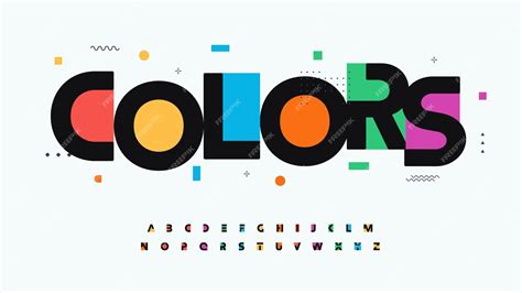 Premium Vector | Colors font alphabet letters modern logo typography color creative art ...