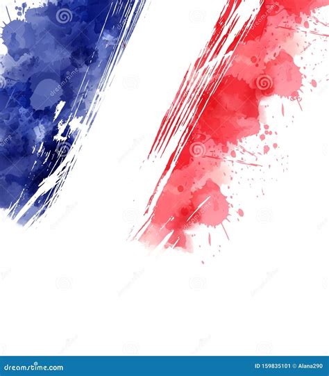 Abstract Splashes in France Flag Colors Stock Vector - Illustration of ...