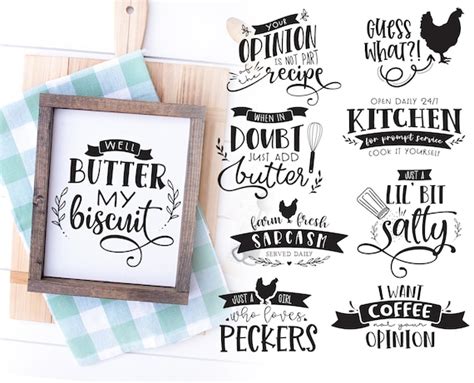 Funny Farmhouse Kitchen SVG Bundle, Kitchen SVG Bundle, Kitchen Cut ...