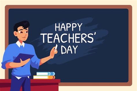 Free Vector | Flat teachers' day background in 2023 | Teachers' day, Happy teachers day ...