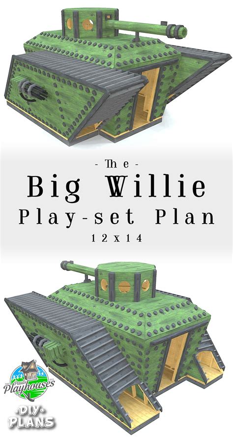 Big Willie Tank Playset Plan | Playset plans, Playset, Backyard playset