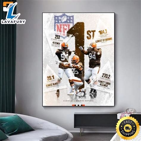 Cleveland Brown With The Best Defense Line Up In The NFL PLayoff 2024 Home Decor Poster Canvas ...