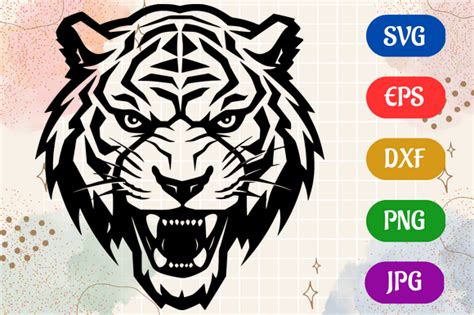 Tiger | Silhouette SVG EPS DXF Vector Graphic by Creative Oasis ...