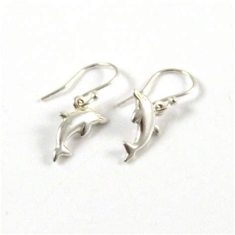 Silver Dolphin Earrings Dolphin Earrings Dolphin Gift for - Etsy