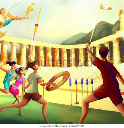 Olympic Games Ancient Greece Digital Art AI 생성 이미지 2269461801 ...