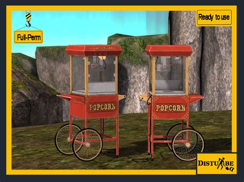 Second Life Marketplace - ::DisturbeD:: Horror Circus - Popcorn Machine - FULL PERM MESH Halloween