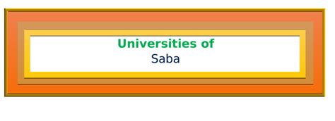 Universities in Saba