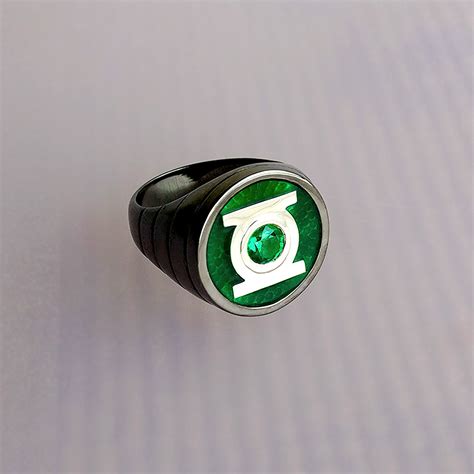 Green Lantern Inspired Silver Ring Blackest Night Jewelry