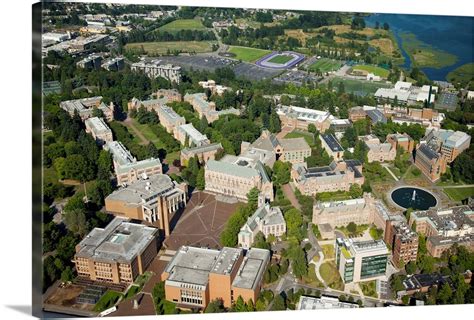 University of Washington Campus, Seattle, WA, USA - Aerial Photograph ...