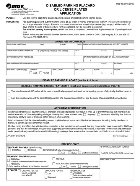 Dmv Handicap Form - Fill Online, Printable, Fillable, Blank | pdfFiller