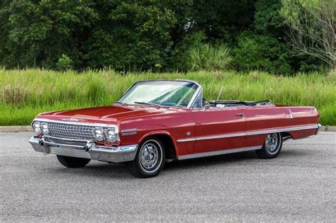 1963 Chevrolet Impala Convertible Super Sport SS Roman Red for sale ...