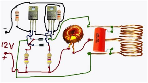 Testing Simple induction heater in 12V DC – www.yarbnas.com | Circuit diagram, Induction heating ...