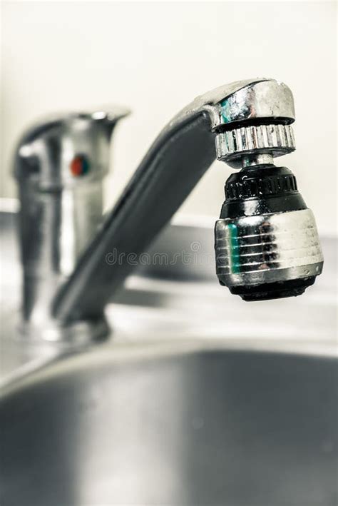 Clean sink with faucet stock photo. Image of double - 137254958