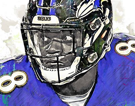 Lamar Jackson Poster Baltimore Ravens Canvas Print Wall - Etsy