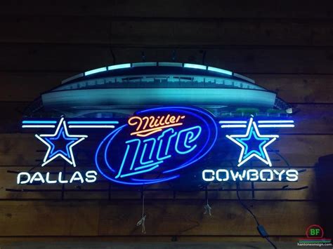 Miller Lite Dallas Cowboys Neon Sign NFL Teams Neon Light | Neon signs ...