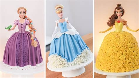 How to make Disney PRINCESS Doll CAKES - Cake decorating Ideas - YouTube