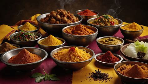 Indian Spices And Herbs With Traditional Food Background, Indian Food, Cinematic Bg, Indian ...