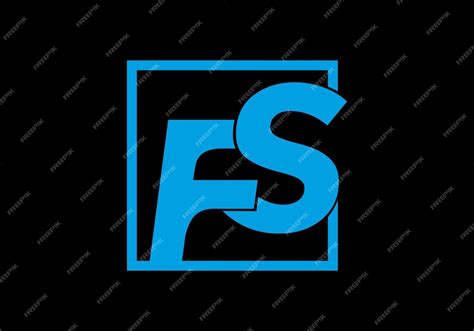 Premium Vector | Blue sf initial letter in black background