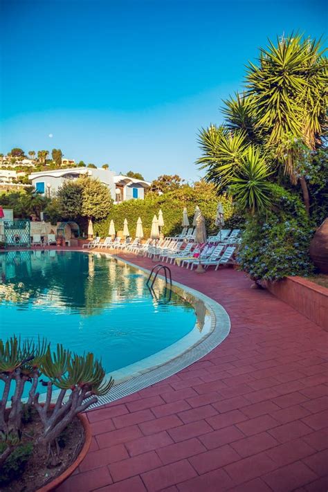 Thermal Pool in Ischia Island As a Tourist Destination Stock Image - Image of hotel, green ...