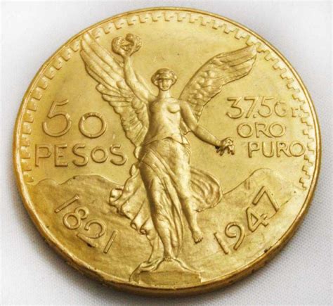 1947 50 Pesos gold coin