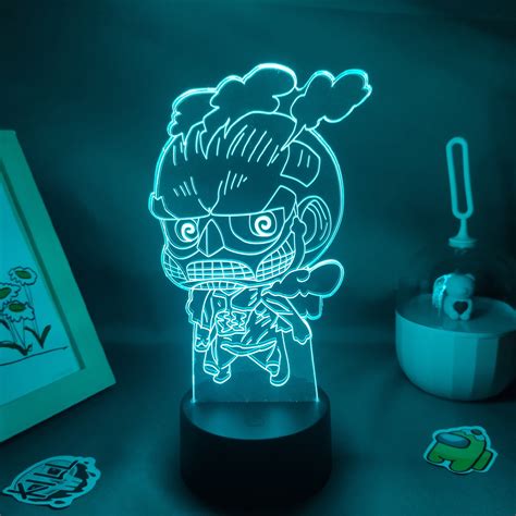 3D Lava Lamp Attack on Titan Anime Figures Bertholdt Hoover Colossal Titan RGB Neon Night Lights ...