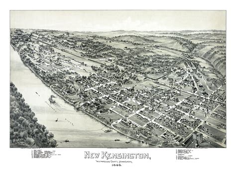 Beautifully detailed map of New Kensington, PA 1896 - KNOWOL