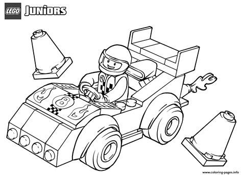 Lego Juniors Race Car Coloring Page Printable - Coloring Home