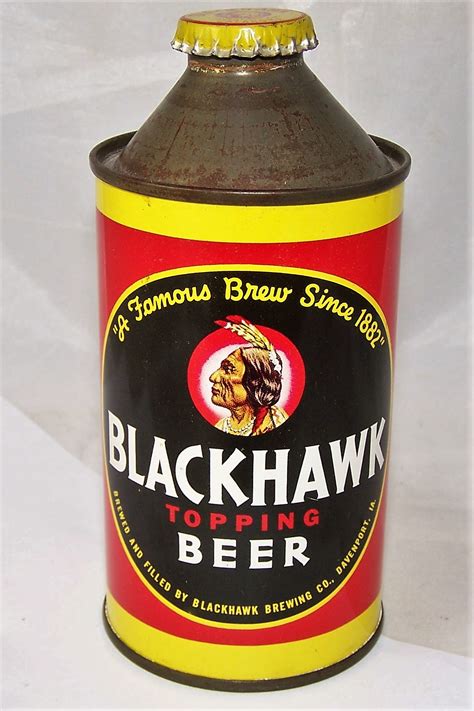 Lot Detail - Blackhawk Topping 12 ounce Cone Top Beer Can IRTP