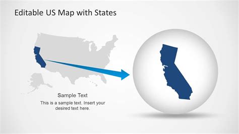 100% Editable US Map Template for PowerPoint with States