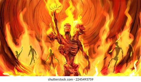 People Burning Hell Fire Stock Illustration 2245493759 | Shutterstock