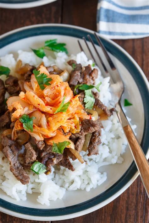 Bulgogi Kimchi Rice Plate-carne Bulgogi com arroz e Kimchi | Jumbuck