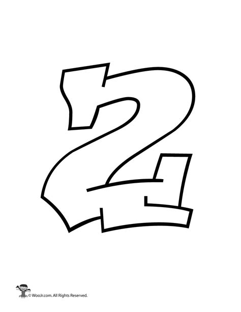 Graffiti Number 2 | Woo! Jr. Kids Activities : Children's Publishing