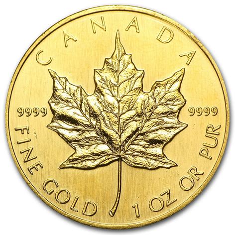 Royal Canadian Mint - 1990 Canada 1 oz Gold Maple Leaf BU - Walmart.com ...