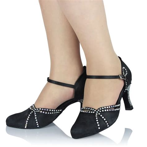 Aliexpress.com: Comprar Hxyoo mujeres salón de baile zapatos de baile latino negro cerrada azul ...