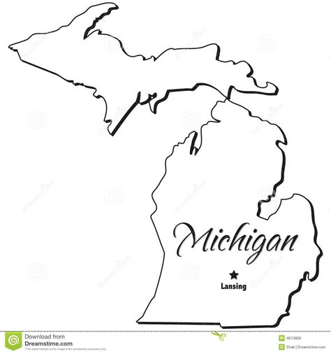 outline of michigan - Google Search Michigan Outline, Michigan State ...