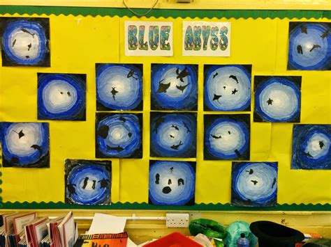 Bricks & Wood- School Art Activities: Blue Abyss Painting