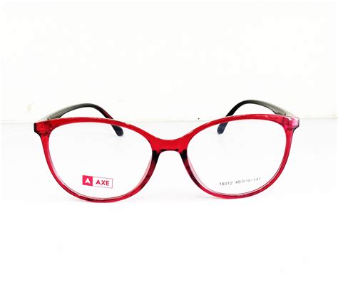 Red Cat Eyeglasses Frame With Blue filter lenses | Eyemart Nepal