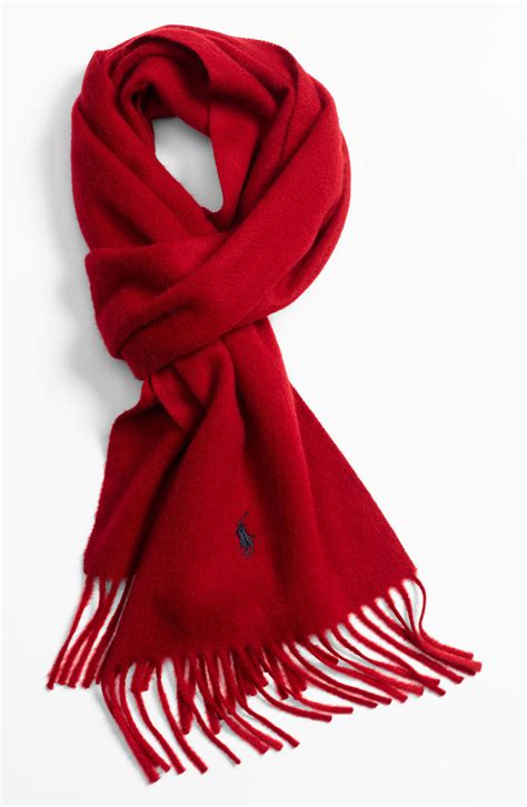 Polo Ralph Lauren Everyday Cashmere Scarf in Red for Men (martin red ...