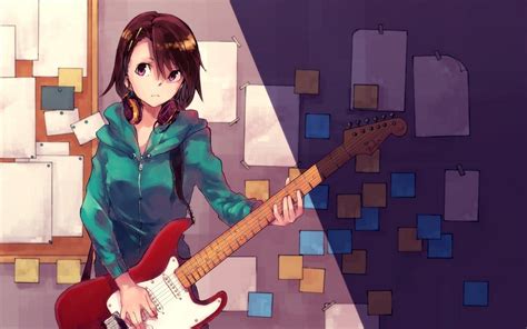 Anime Girl Guitar Wallpapers - Wallpaper Cave