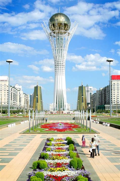 Bayterek Tower in Astana stock photo. Image of cloud, column - 6490216