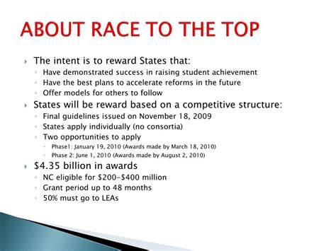 PPT - RACE TO THE TOP: An Overview PowerPoint Presentation, free download - ID:1750512